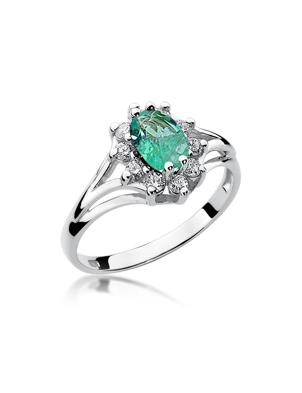 pierścionek ze szmaragdem